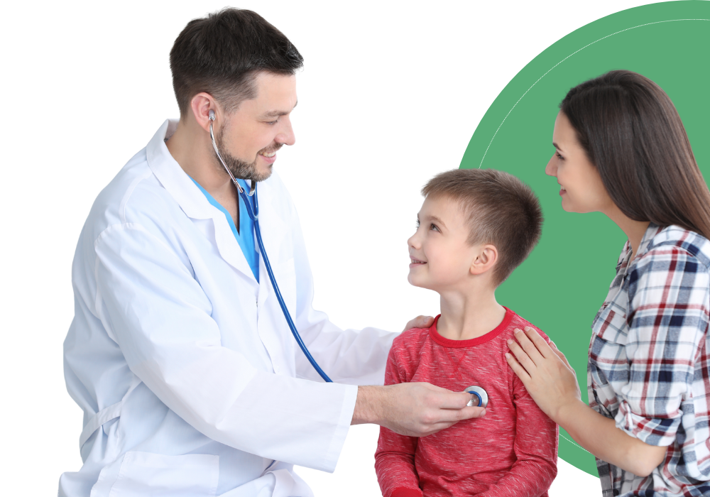 foto medico con niño
